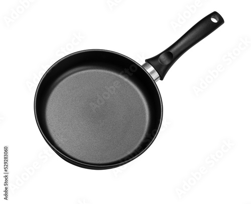 Fényképezés Top view of new empty frying pan