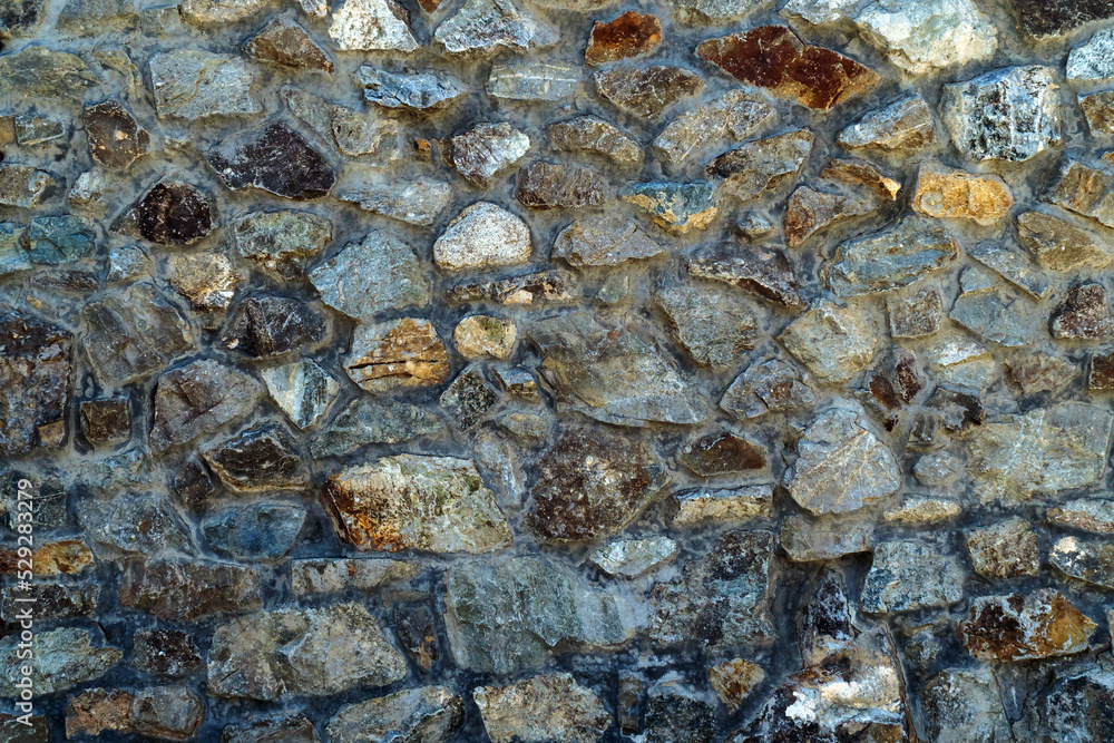 View of the old masonry on a sunny day. Close-up. View of the old masonry on a sunny day. Close-up.