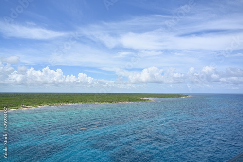 beautiful tropical coastline with blue water