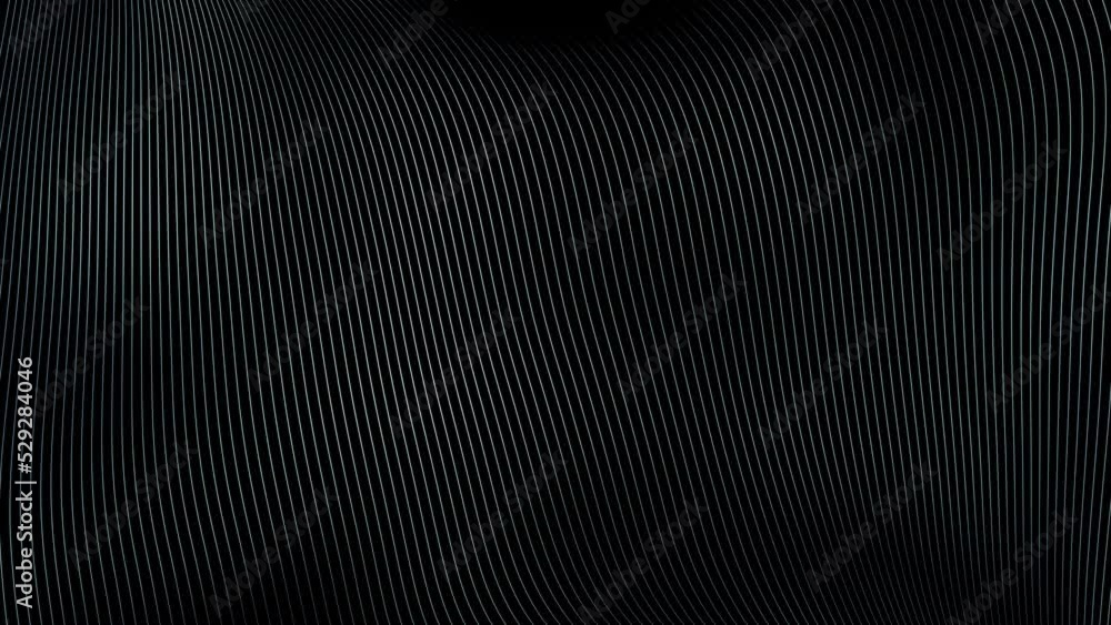 Curvy and wavy lines pattern looping animation on black background. Curvy and wavy lines pattern looping animation on black background.