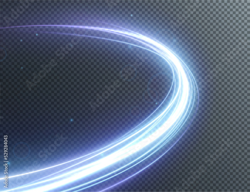 Light blue Twirl. Curve light effect of blue line. Luminous blue circle. Light blue pedistal, podium, platform, table. Vector PNG. Vector illustration