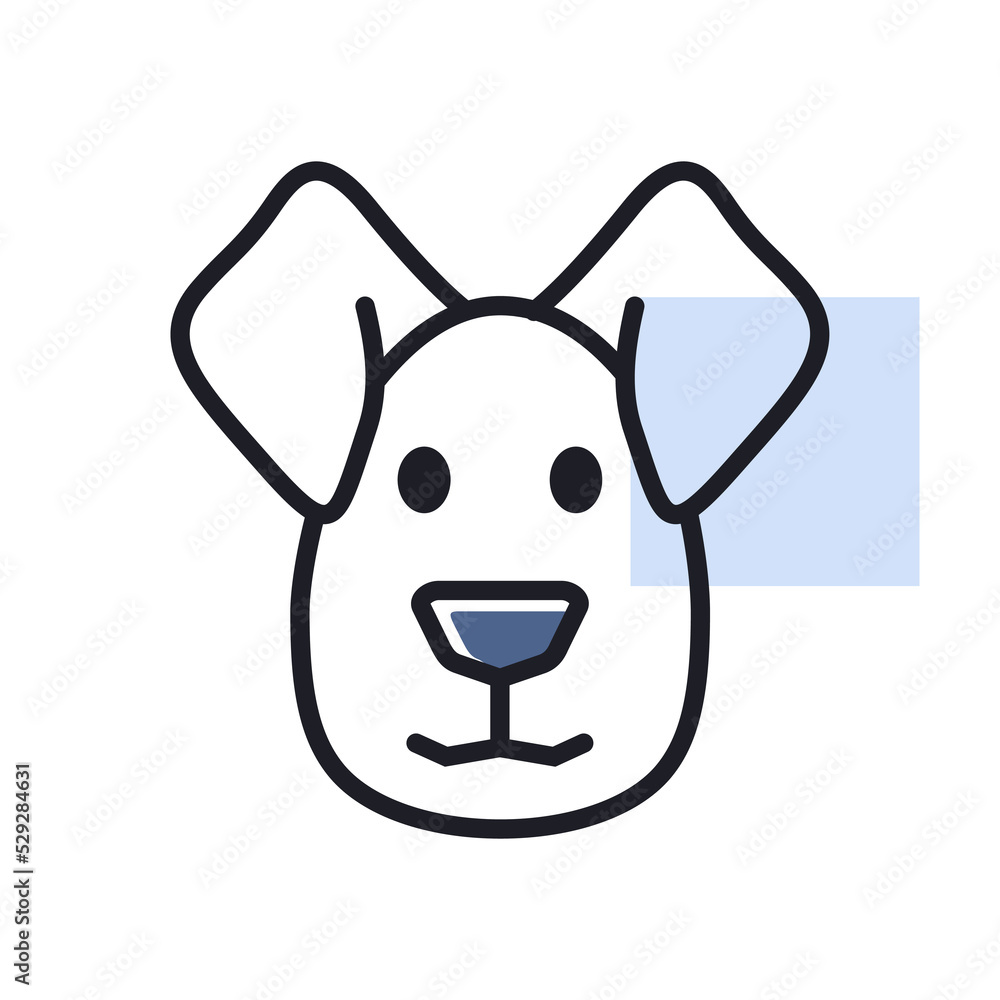 Dog icon. Farm animal vector illustration