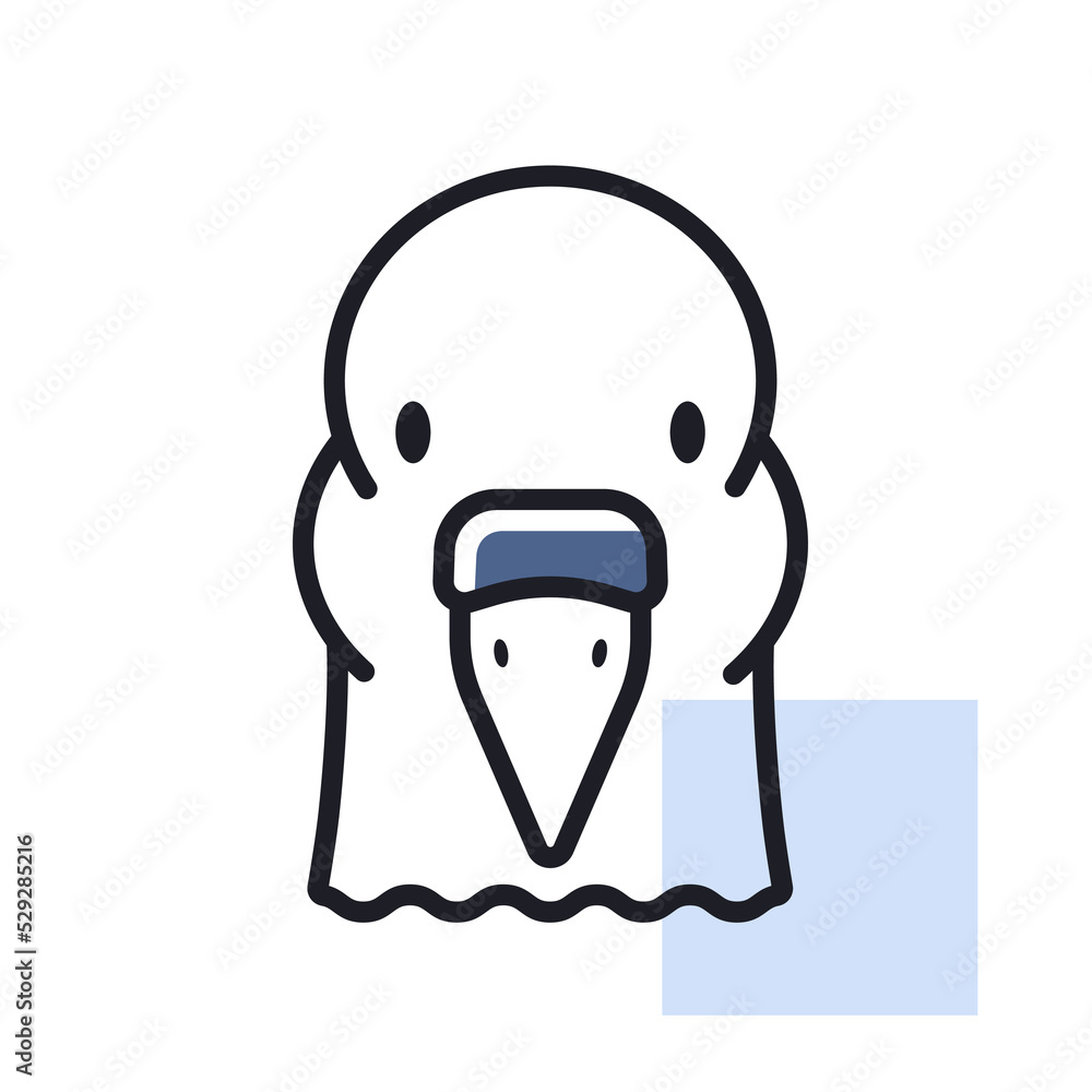 Dove icon. Animal head vector symbol Dove icon. Animal head vector symbol