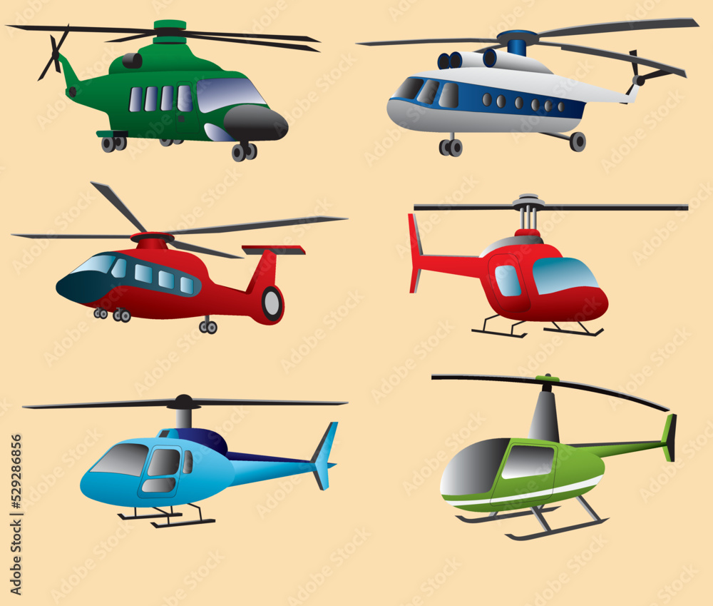 set of helicopter