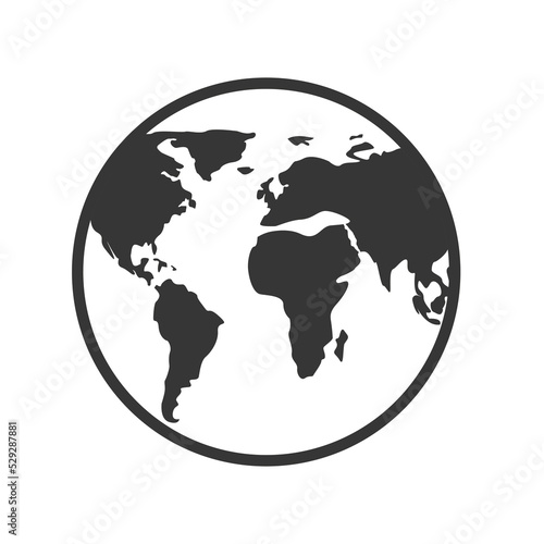 Planet Earth on a white background. Vector illustration