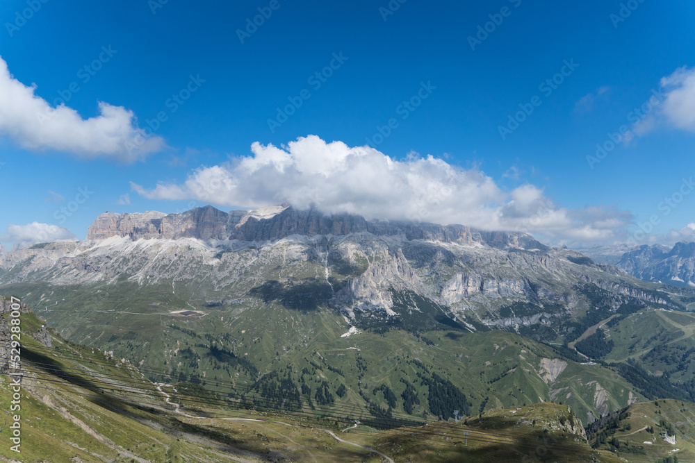 mountains in the mountains,  viewpoint from Luigi Gorza Refuge, Dolomites Alps, Italy 
