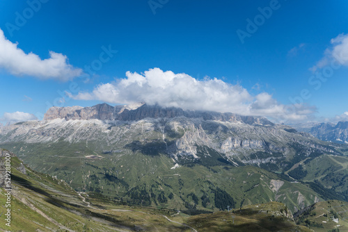 mountains in the mountains, viewpoint from Luigi Gorza Refuge, Dolomites Alps, Italy 