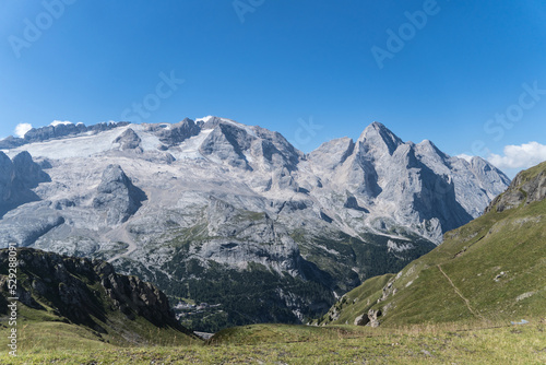 Italian mountains in the mountains  Marmolada Peak  Dolomites Alps  Italy 