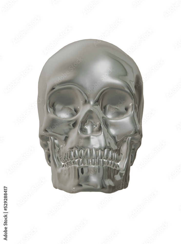 Obraz premium human skull isolated on white