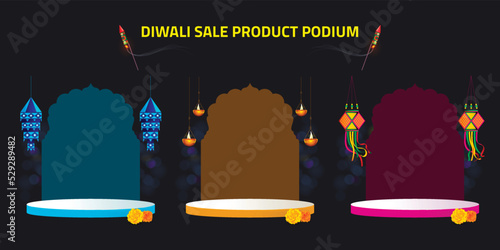 diwali sale product podium for promotions decorated with diwali elements