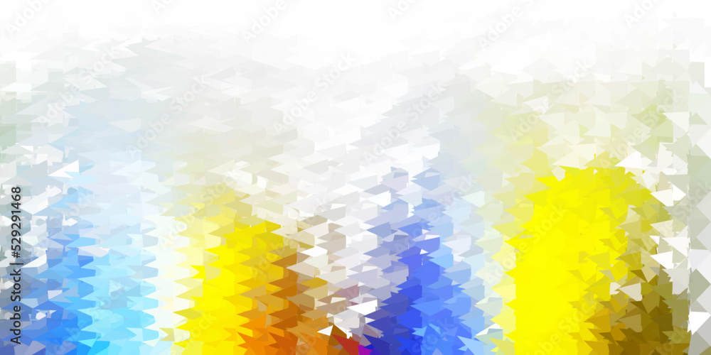 Obraz premium Light blue, yellow vector polygonal backdrop.