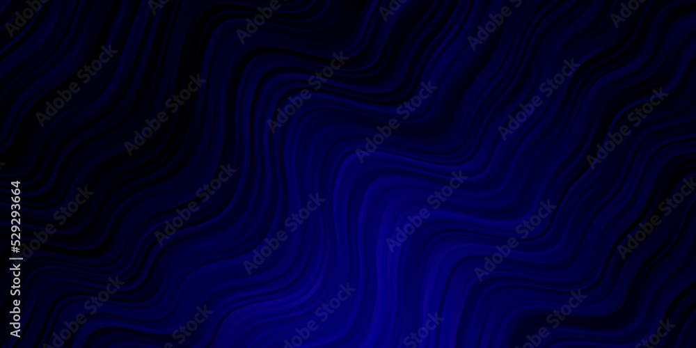 Dark BLUE vector template with curves. Dark BLUE vector template with curves.