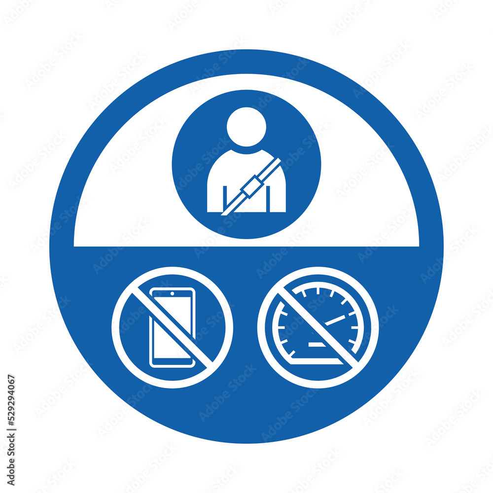 Safety rules icon and signage of safe driving for industrial, manufacture, and construction. Safety rules icon and signage of safe driving for industrial, manufacture, and construction.