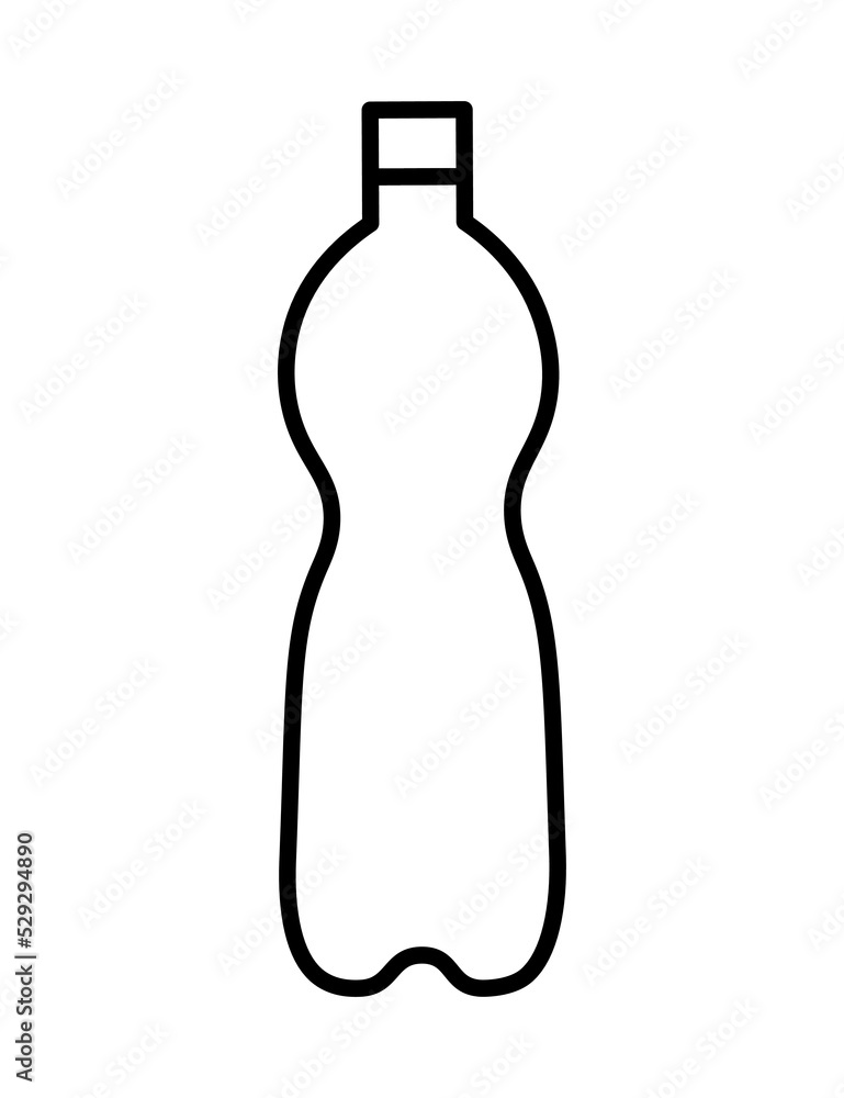Plastic bottle icon. Line style vector illustration isolated on white background. Plastic bottle icon. Line style vector illustration isolated on white background.