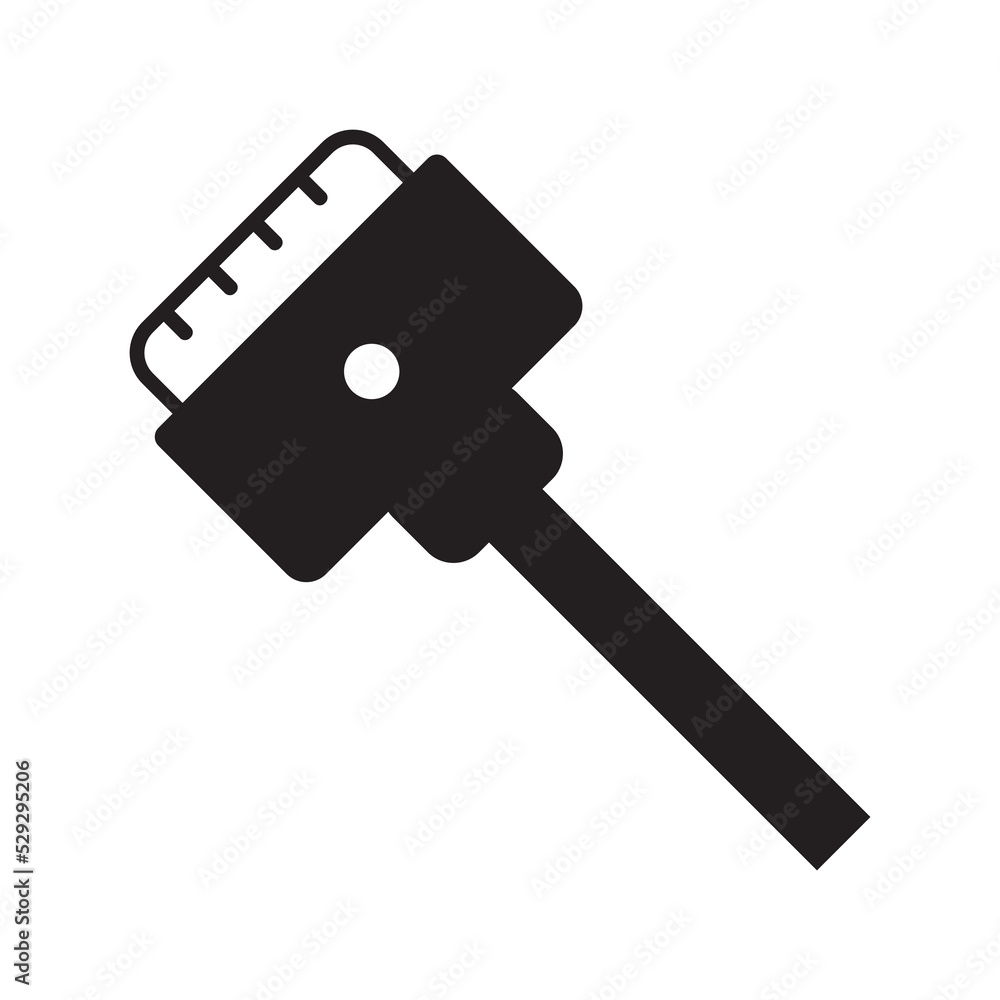 Apple MagSafe cable icon | Black Vector illustration | Apple MagSafe cable icon | Black Vector illustration |
