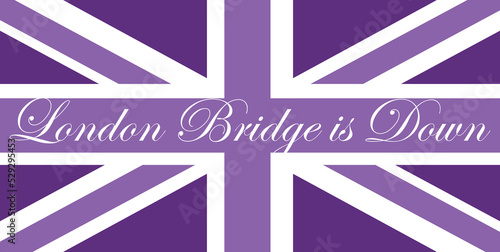 London Bridge collapsed. Queen Elizabeth II died 1926 - 2022 photo