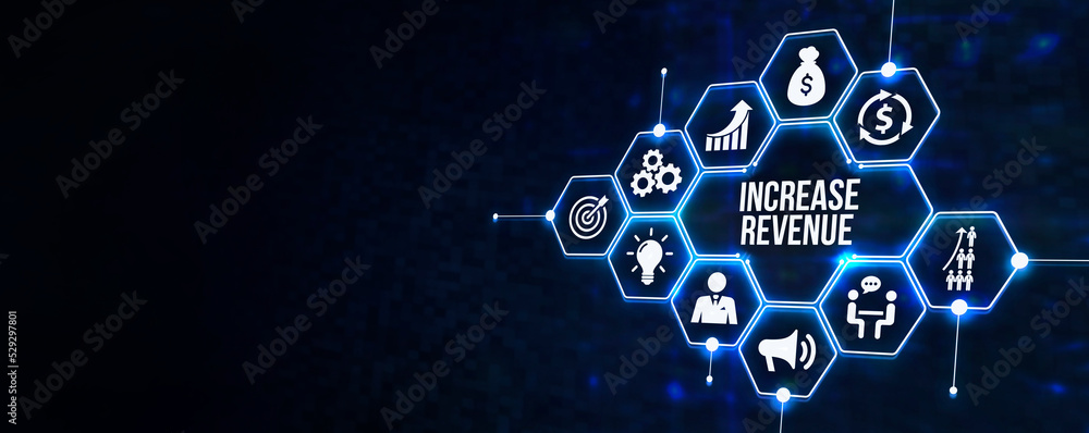 Internet, business, Technology and network concept. Increase revenue concept. 3d illustration. Internet, business, Technology and network concept. Increase revenue concept. 3d illustration.