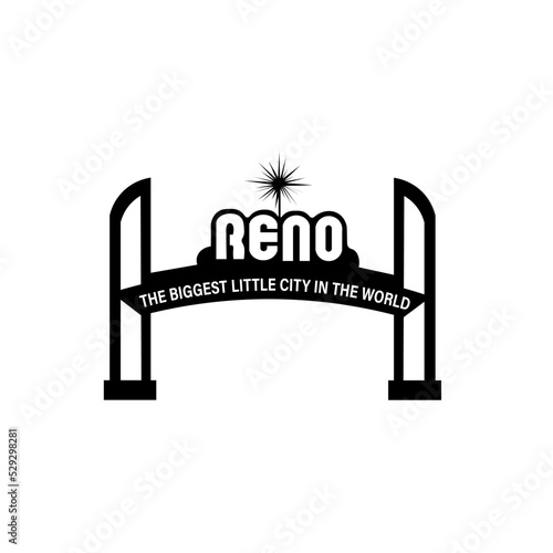 Welcome to Reno Sign Silhouette photo