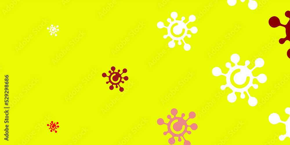 Light Green, Red vector template with flu signs. Light Green, Red vector template with flu signs.