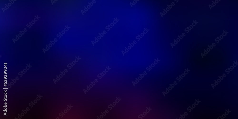Dark blue, red vector gradient blur layout.