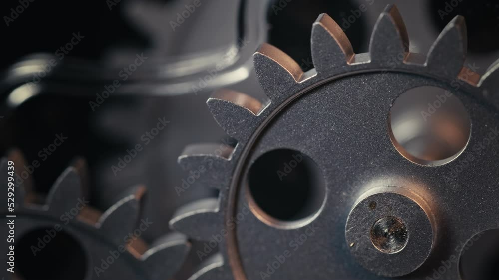 Abstract Retro Mechanic Turning Clock Gears Abstract Retro Mechanic Turning Clock Gears