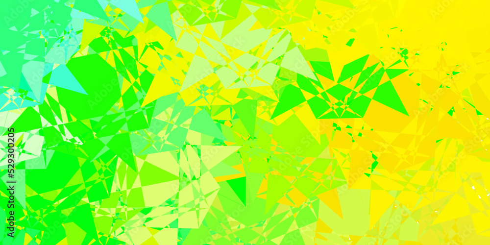 Light Green, Yellow vector pattern with polygonal shapes. Light Green, Yellow vector pattern with polygonal shapes.