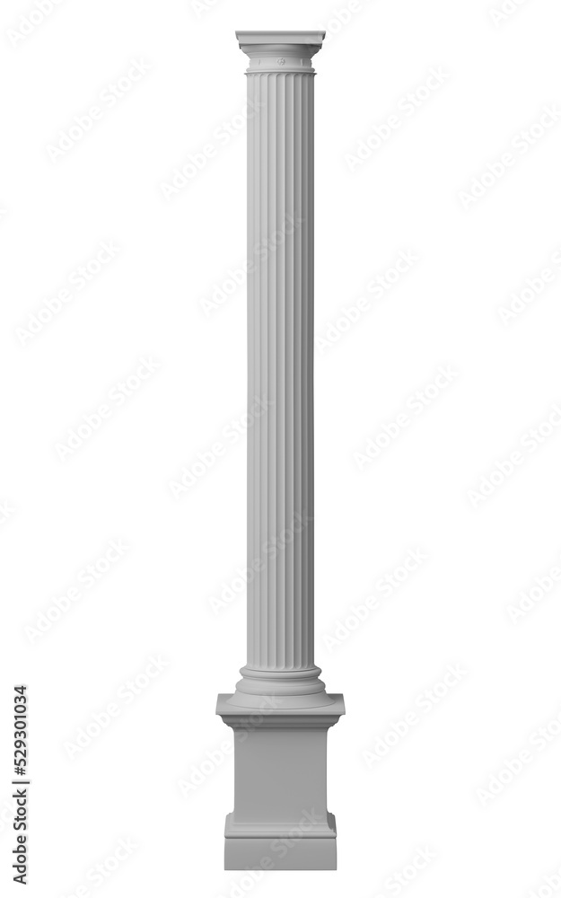 Doric Column 3d render, perfectly realistic and very high resolution. Antique column with doric style. Doric Column 3d render, perfectly realistic and very high resolution. Antique column with doric style.