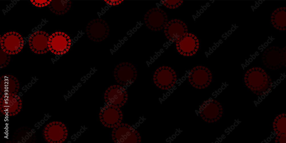 Dark red vector pattern with coronavirus elements. Dark red vector pattern with coronavirus elements.