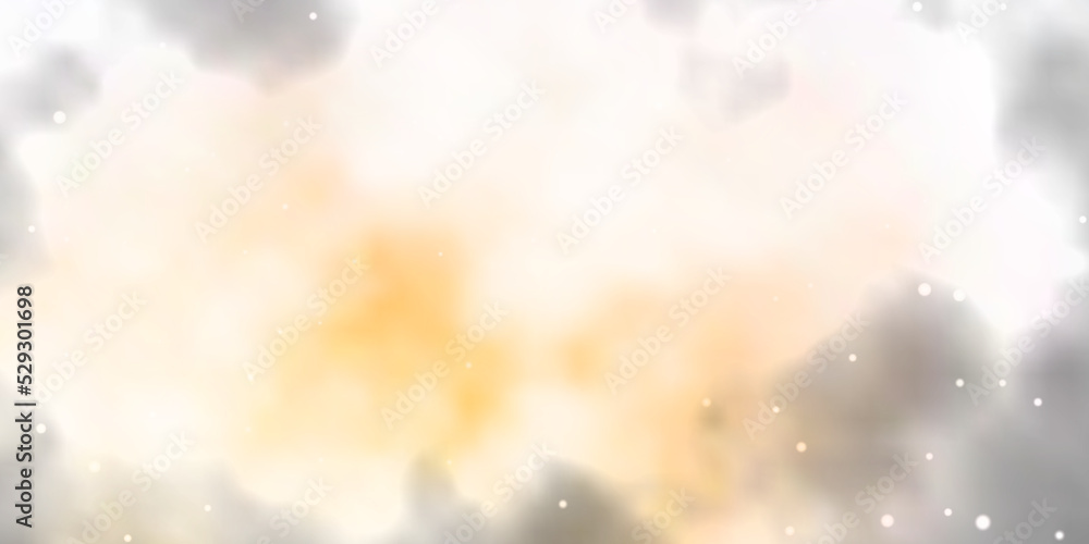 Naklejka premium Light Orange vector template with neon stars.