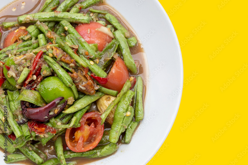 Spicy long bean salad. Thai food Spicy long bean salad. Thai food