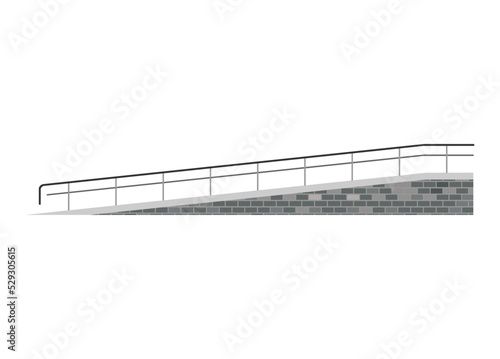 Wheelchair ramp. Simple flat illustration