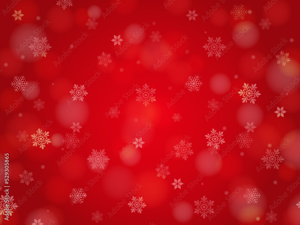 雪の結晶背景イメージ_レッド_ベクターイラスト 雪の結晶背景イメージ_レッド_ベクターイラスト