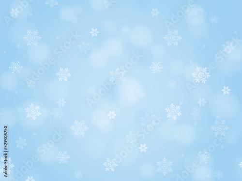 雪の結晶背景イメージ_ライトブルー_ベクターイラスト