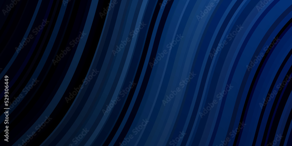 Dark BLUE vector backdrop with bent lines. Dark BLUE vector backdrop with bent lines.