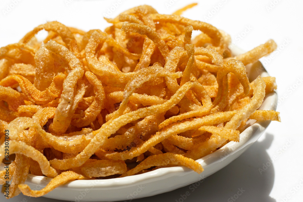 Crispy pork rinds or pork snack. Crispy pork rinds or pork snack.