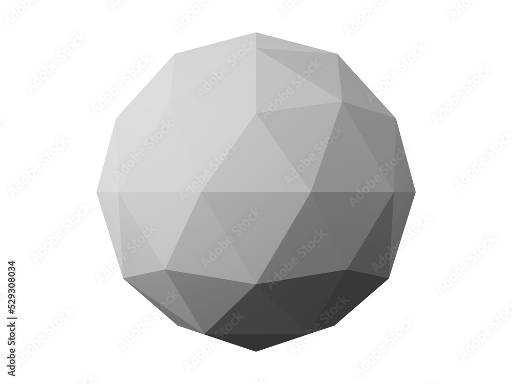 3d render of a polygon sphere. Perferct form with transparent background. Minimalist monochrome design 3d render of a polygon sphere. Perferct form with transparent background. Minimalist monochrome design