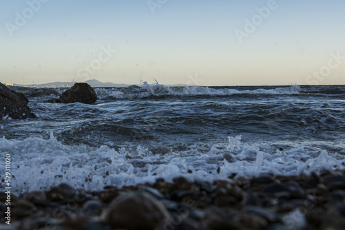 Wallpaper Mural rocks and waves on the sea Torontodigital.ca
