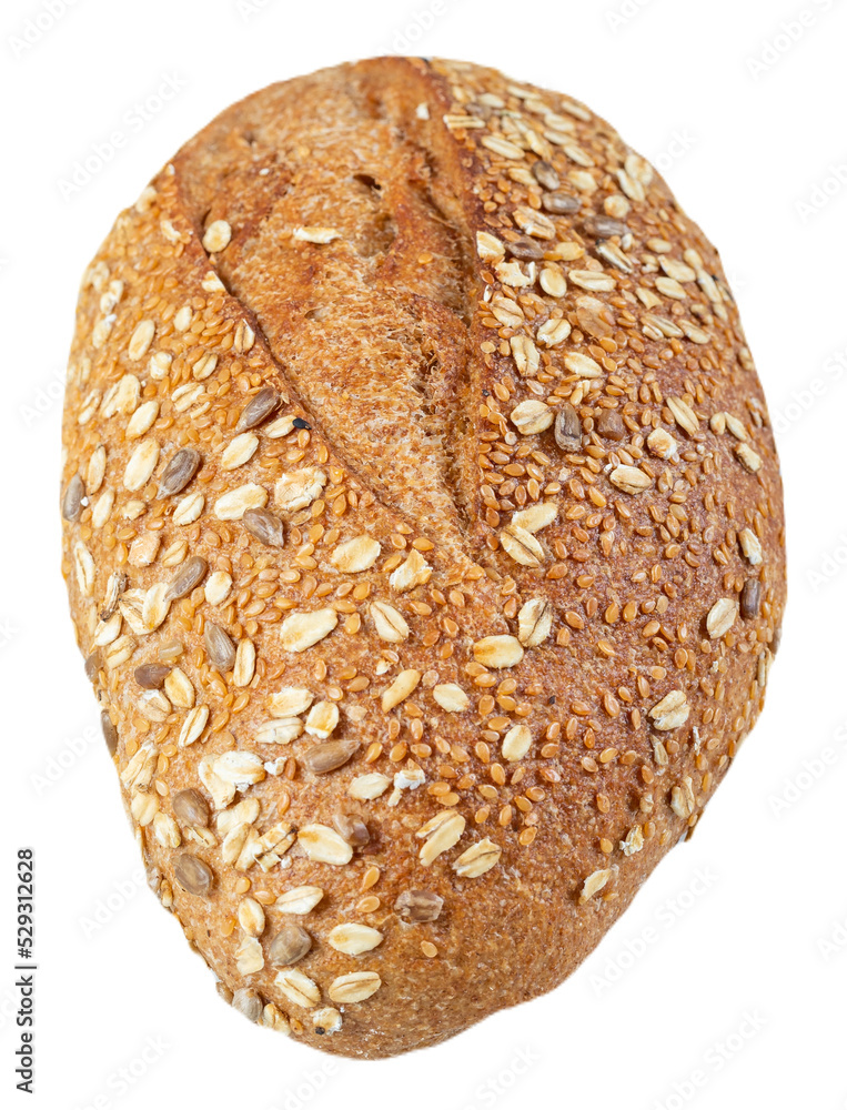 Healthy Whole Grain Loaf Bread Artisanal isolated on white Healthy Whole Grain Loaf Bread Artisanal isolated on white