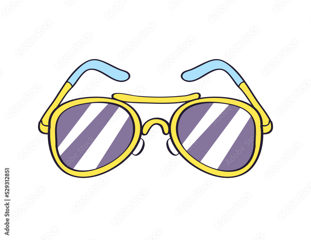 Aviator sunglasses isolated vector illustration