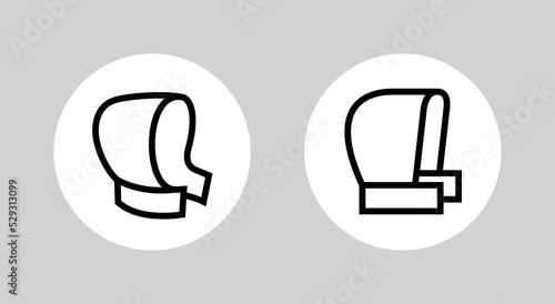 Removable hood icon. Pictogram for web or marketplace, clothing category. Isolated vector illustration on a white background.