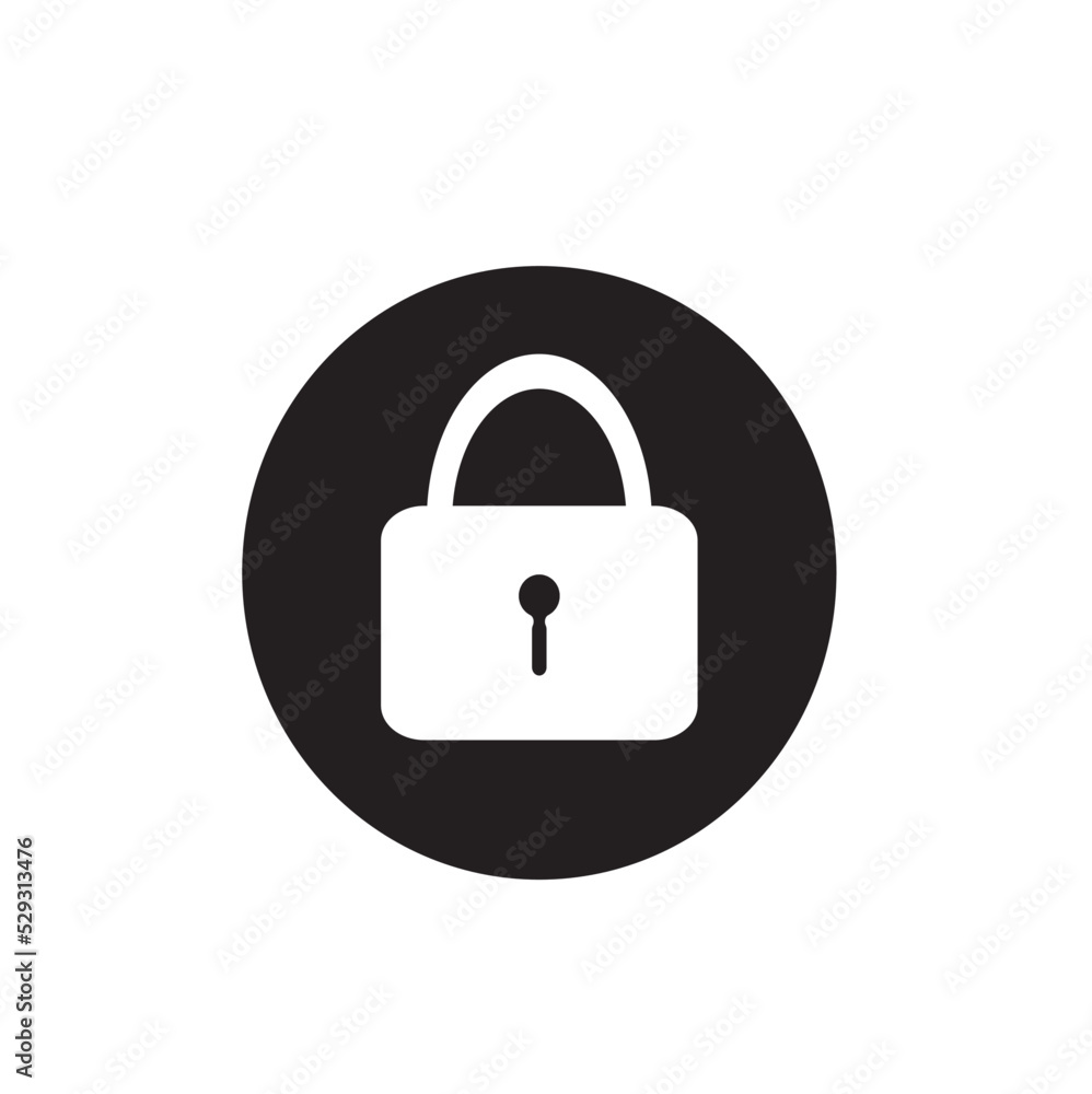 vector illustration of the lock icon, flat design style vector illustration of the lock icon, flat design style