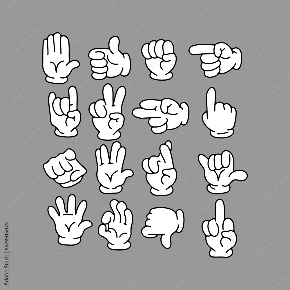 Fototapeta premium hand gestures set