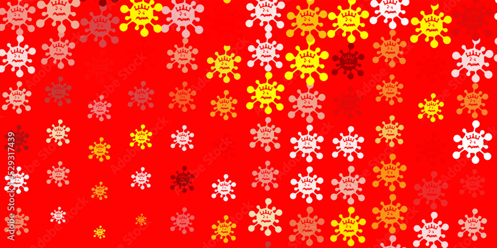 Light Red vector background with covid-19 symbols. Light Red vector background with covid-19 symbols.