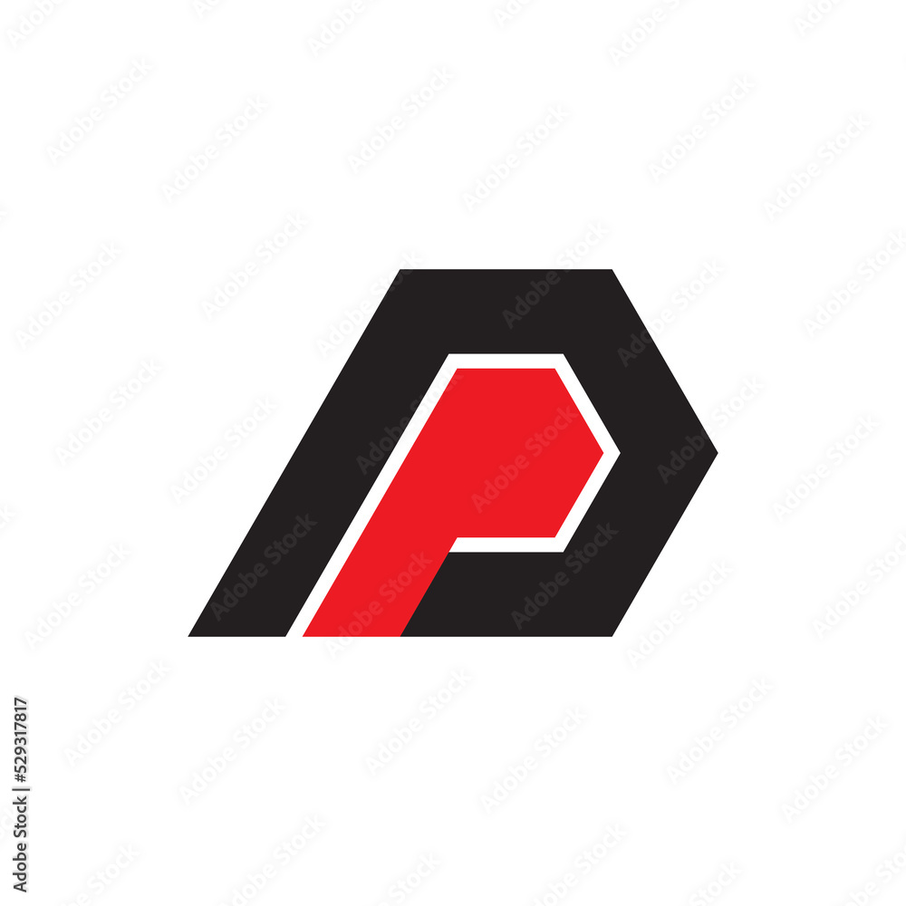 hexagon with p letter logo design vector hexagon with p letter logo design vector