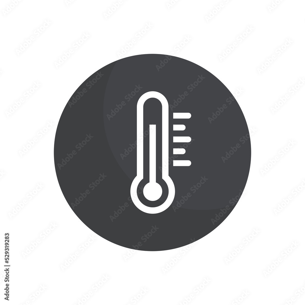 Temperature icon (thermometer). Pictogram for web or marketplace, clothing category. Isolated raster illustration on a white background. Temperature icon (thermometer). Pictogram for web or marketplace, clothing category. Isolated raster illustration on a white background.