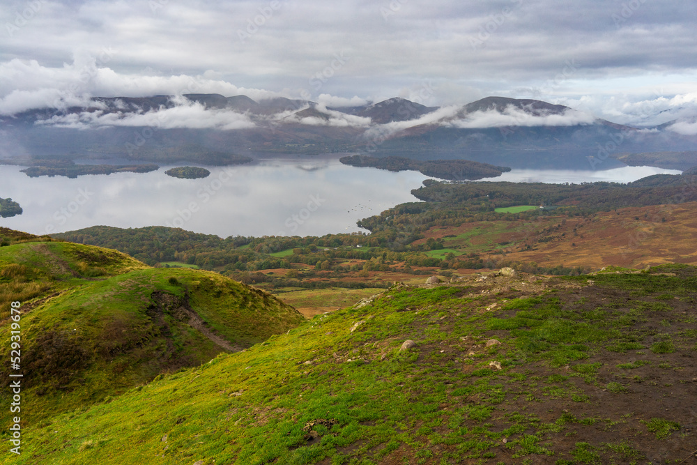 Loch Lomond view from conic hill, Balmaha, Scotland Loch Lomond view from conic hill, Balmaha, Scotland