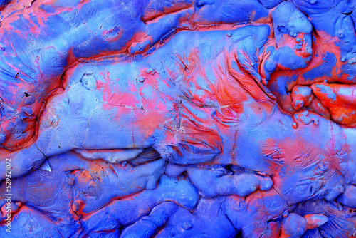 detail of a rock in red river