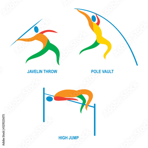Javelin Throw Pole Vault High Jump Icon