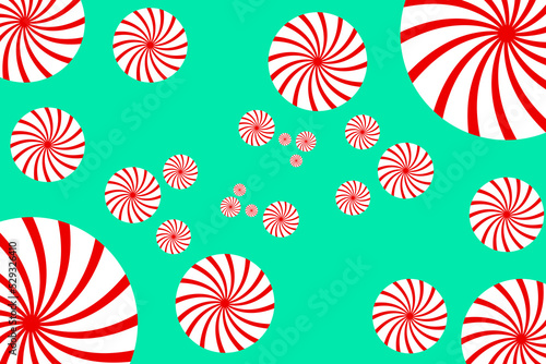 sweet candy flavor mints holiday peppermint Christmas treat mint candies background illustration food backdrop