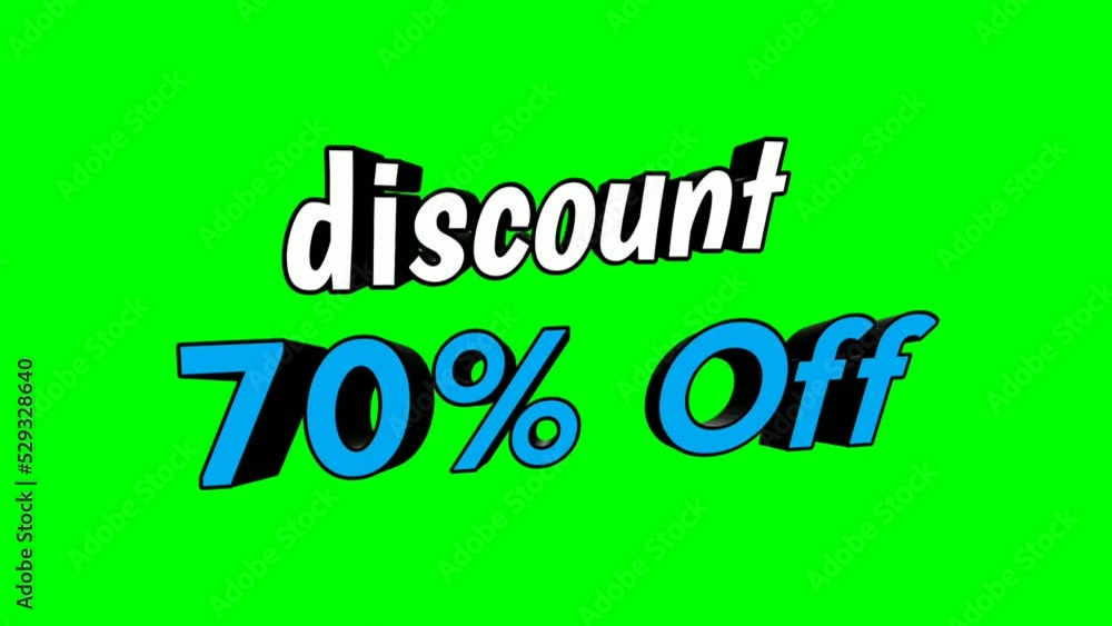 Motion graphics Discount 70% Off text for business promotion advertorial concept banner video elements Motion graphics Discount 70% Off text for business promotion advertorial concept banner video elements
